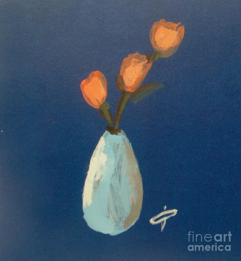 Three Tulips Painting by Vesna Antic