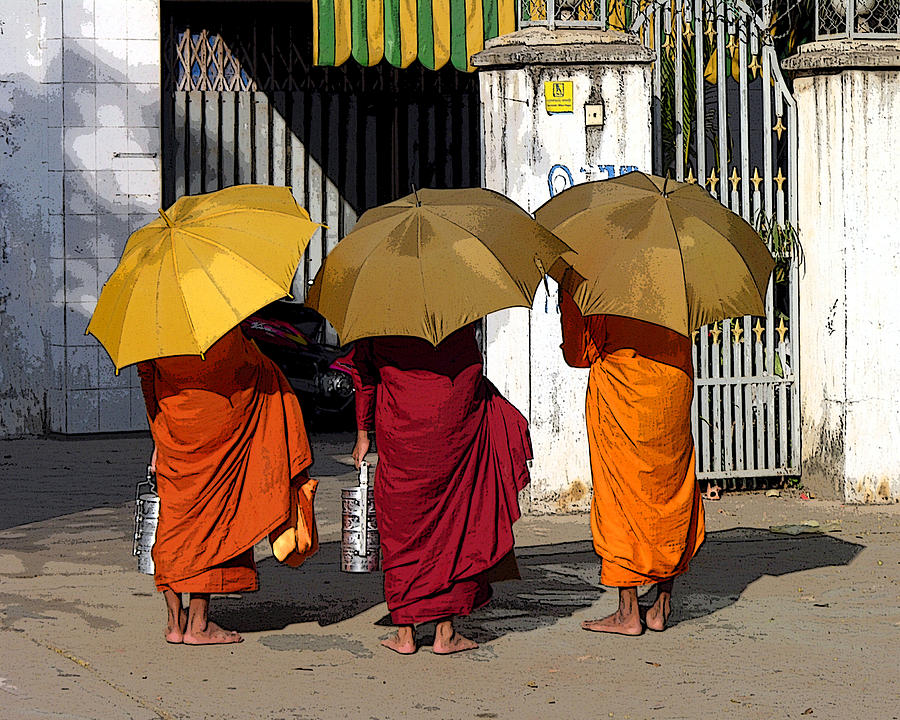 Three Umbrellas Photograph by Dusty Wynne