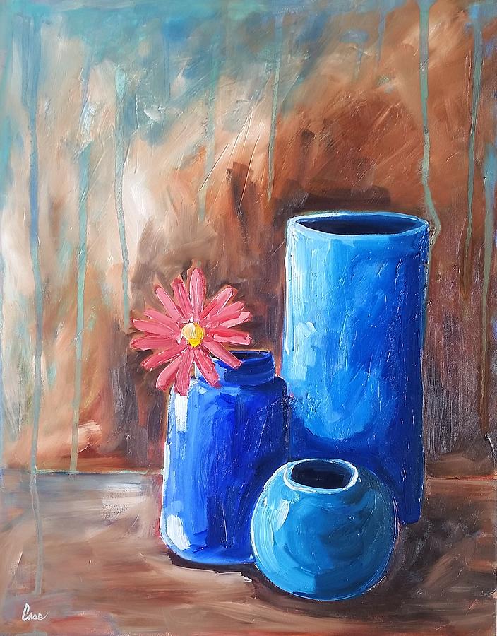 Still Life Painting - Three Vases by Katrina Case