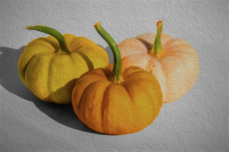 Three Wee Pumpkins Photograph