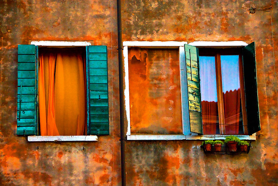 Three Windows Photograph by Harry Spitz