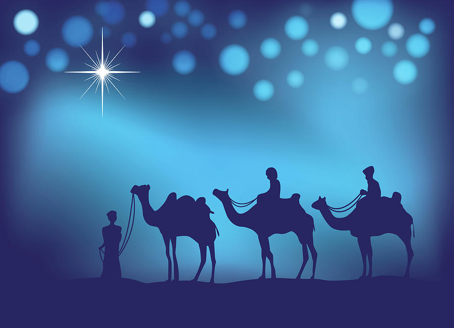 Three Wise Men Christmas Card Digital Art by Serena King