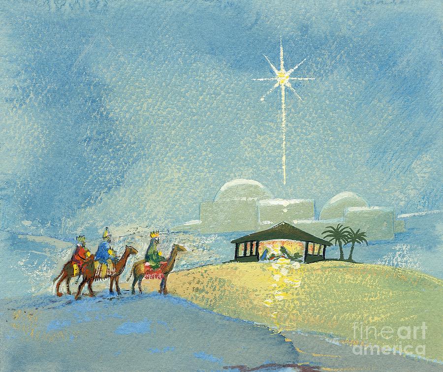 Christmas Painting - Three Wise Men by David Cooke
