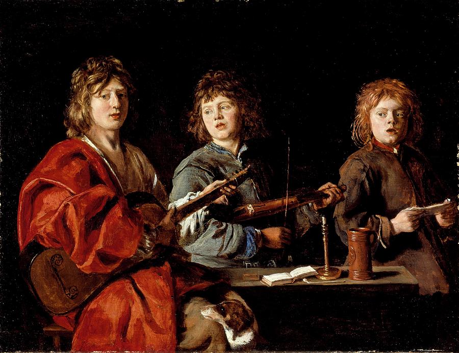 Three Young Musicians Painting