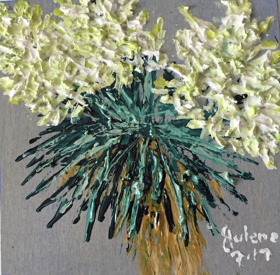 Three Yucca Blossoms Painting by Julene Franki