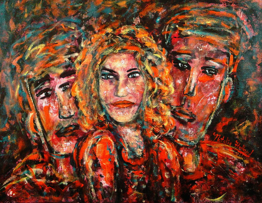 Threes A Crowd Painting by Natalie Holland