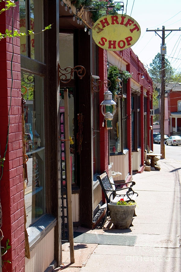 Thrift Shop And Sign In Manitou Springs Photograph