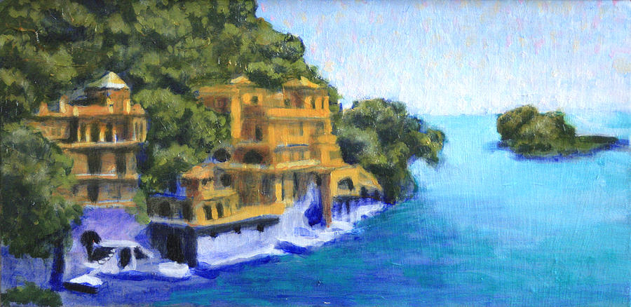 Italian Riviera Painting - Throngs to the Sea by David Zimmerman
