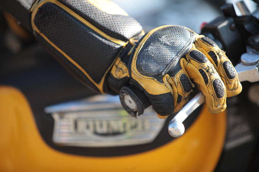 Triumph Photograph - Throttle Hand by Keith May Triumph Photograph - Throttle Hand by Keith May