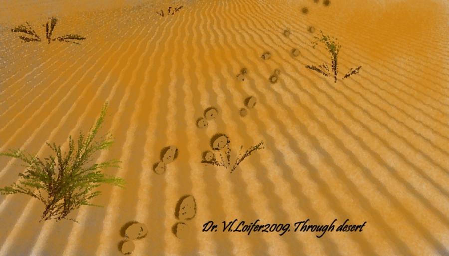 Through desert Digital Art by Dr Loifer Vladimir