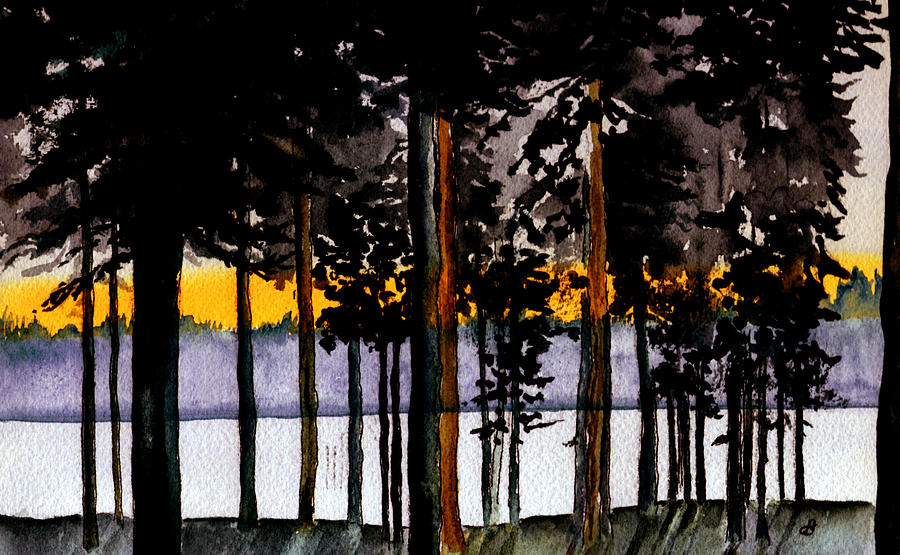 Through My Woods Painting by Brenda Owen