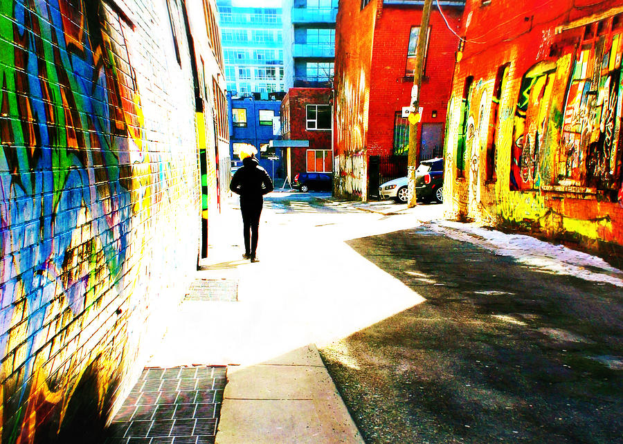 City Photograph - Through the Alley by Hal Halli
