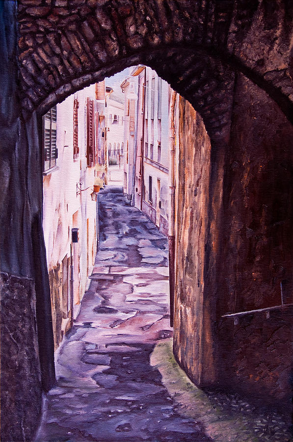 Through the Archway Painting by Michelangelo Rossi