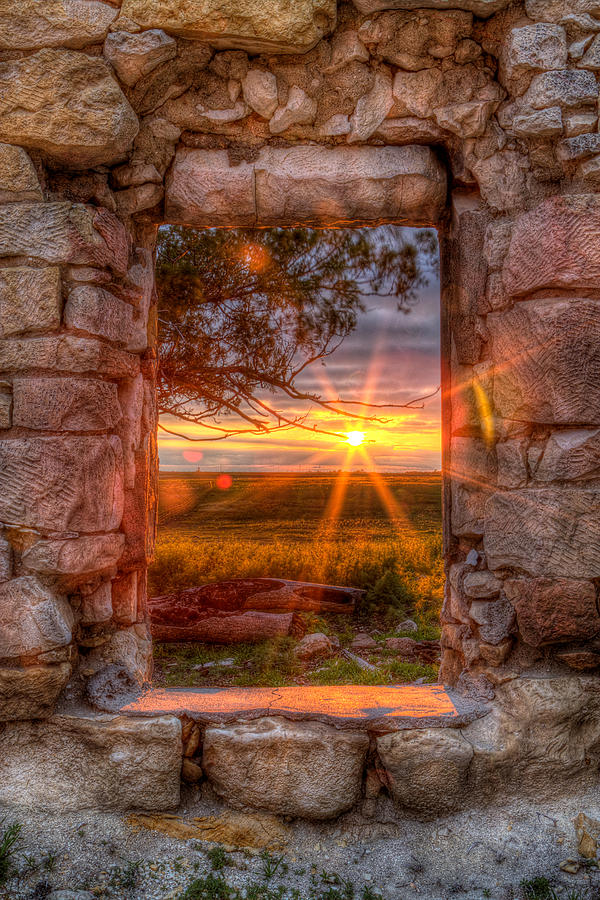 Sunset Photograph - Through the Bedroom Window by Thomas Zimmerman