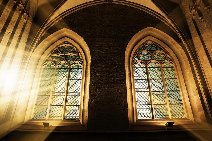 Through the Church Windows Photograph by Digital Art Cafe