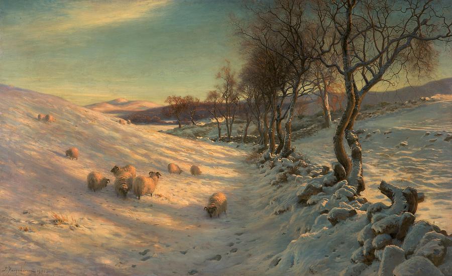 Sheep Painting - Through the Crisp Air by Joseph Farquharson