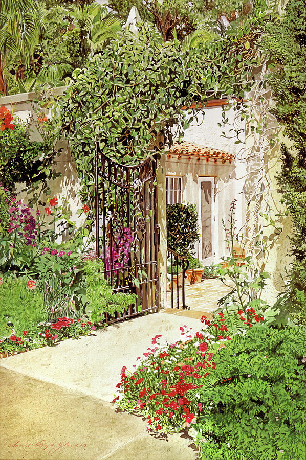 Through The Garden Gate Painting by David Lloyd Glover