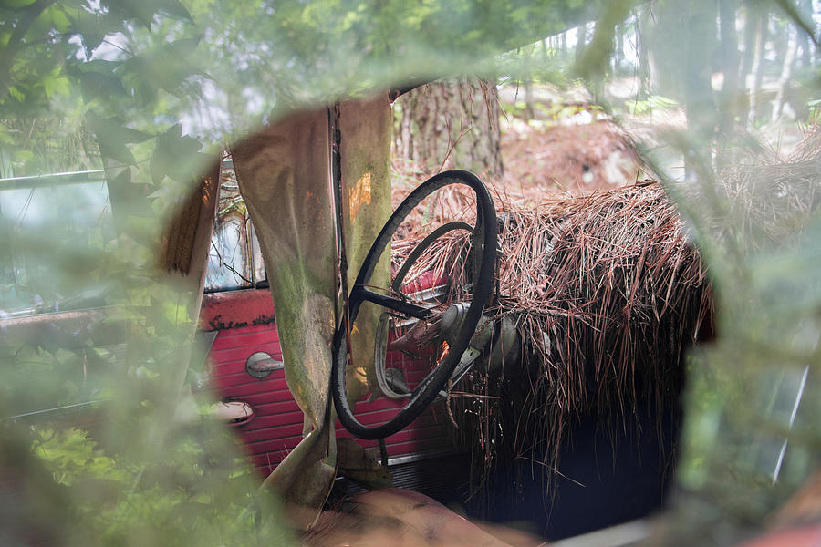 Abandoned Photograph - Through the Glass by Lindy Grasser Abandoned Photograph - Through the Glass by Lindy Grasser