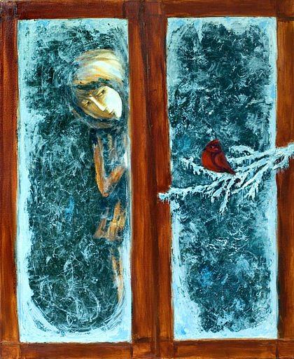 Through the Glass Painting by Rae Chichilnitsky