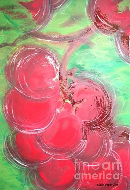 Through The Grape Vine Painting by Sheron Petrie