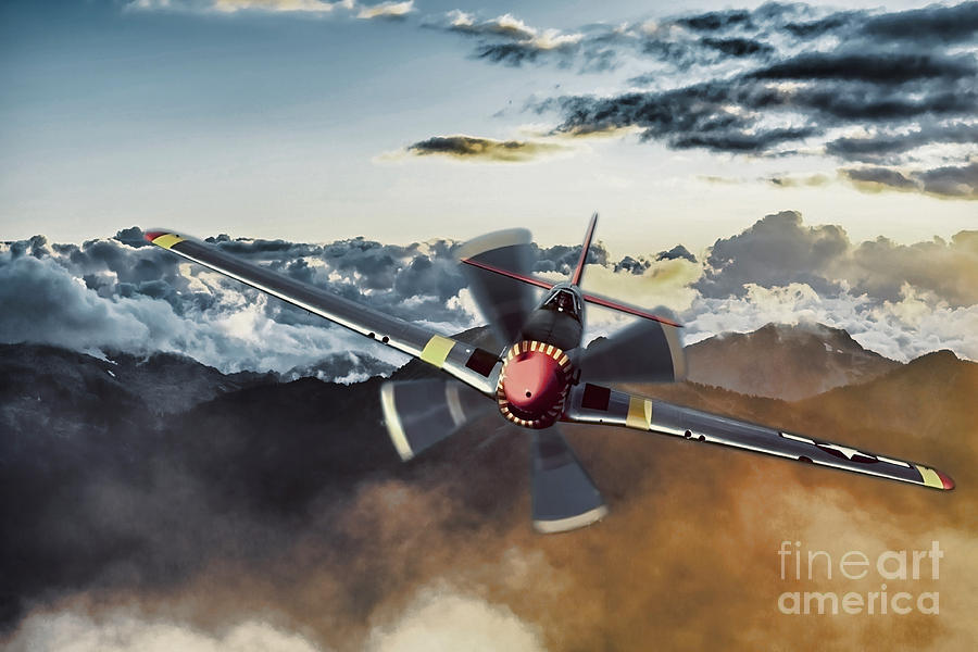 Mustang Photograph - Through the haze by Sebastien Coell Mustang Photograph - Through the haze by Sebastien Coell