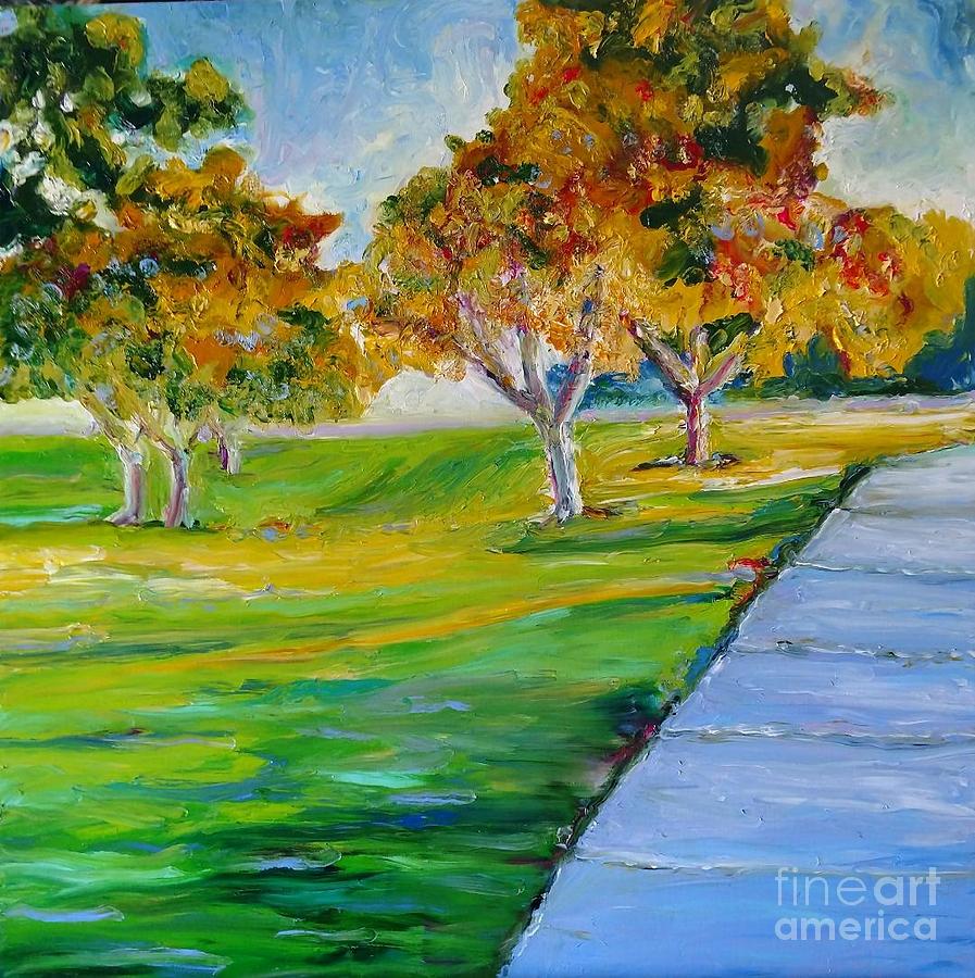 Through the Park Painting by Suzanne Leonard