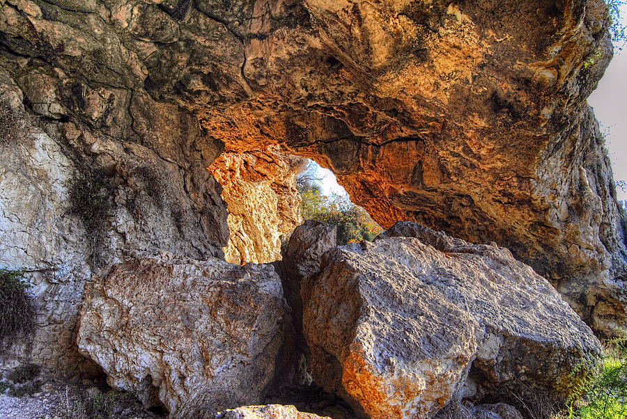 Nature Photograph - Through The Rocks 2 by Isam Awad