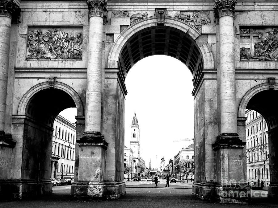 Through the Siegestor Munich Photograph by John Rizzuto