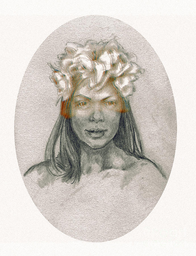 Drawing Drawing - Through The Veil by Lora Serra Drawing Drawing - Through The Veil by Lora Serra