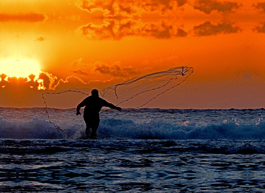 Throw Net Photograph by Mike Neal