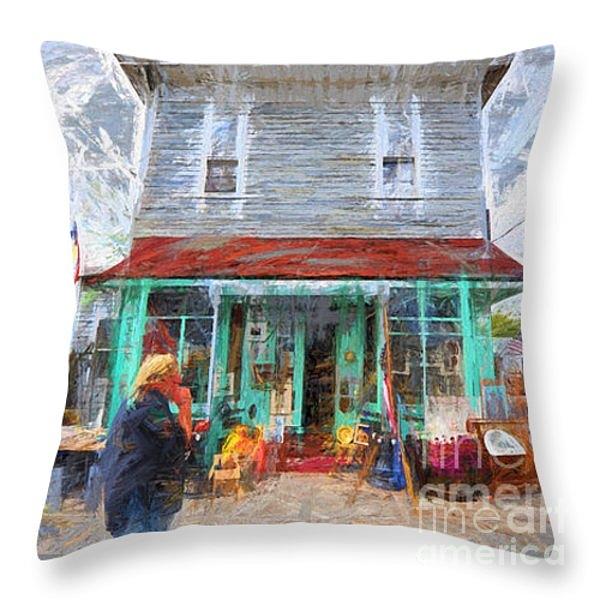 Throw Pillow - Bric a Brac Photograph by Jack Torcello
