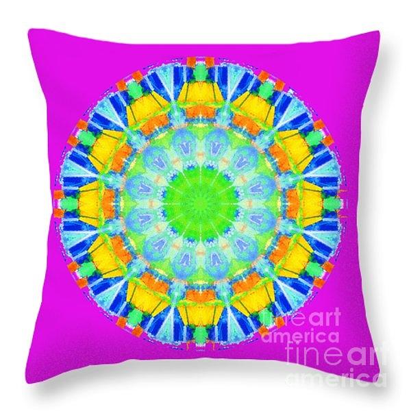 Throw Pillow - Passionfruit Magenta Photograph by Jack Torcello
