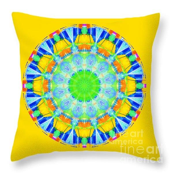 Throw Pillow - Passionfruit old Gold Photograph by Jack Torcello