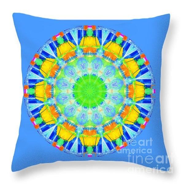 Throw Pillow - Passionfruit Sky Blue Photograph by Jack Torcello
