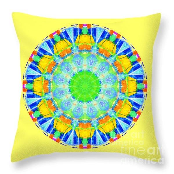 Throw Pillow - Passionfruit Yellow Photograph by Jack Torcello