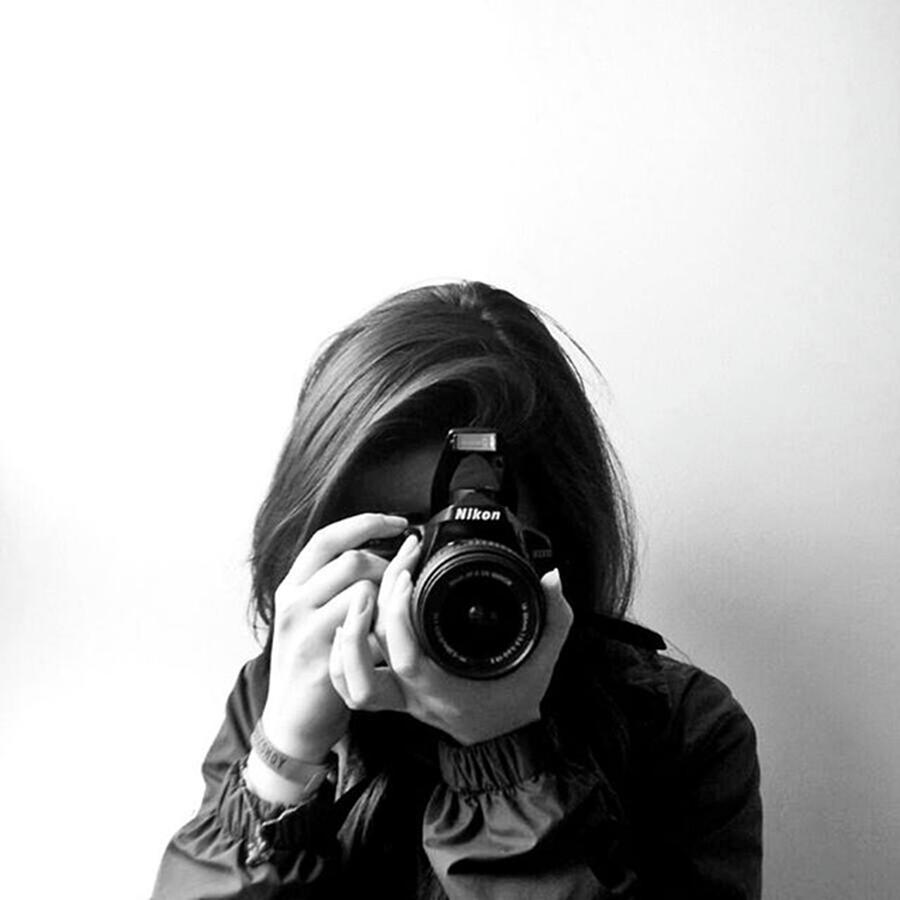 Camera Photograph - Girl with a Camera by Jul V