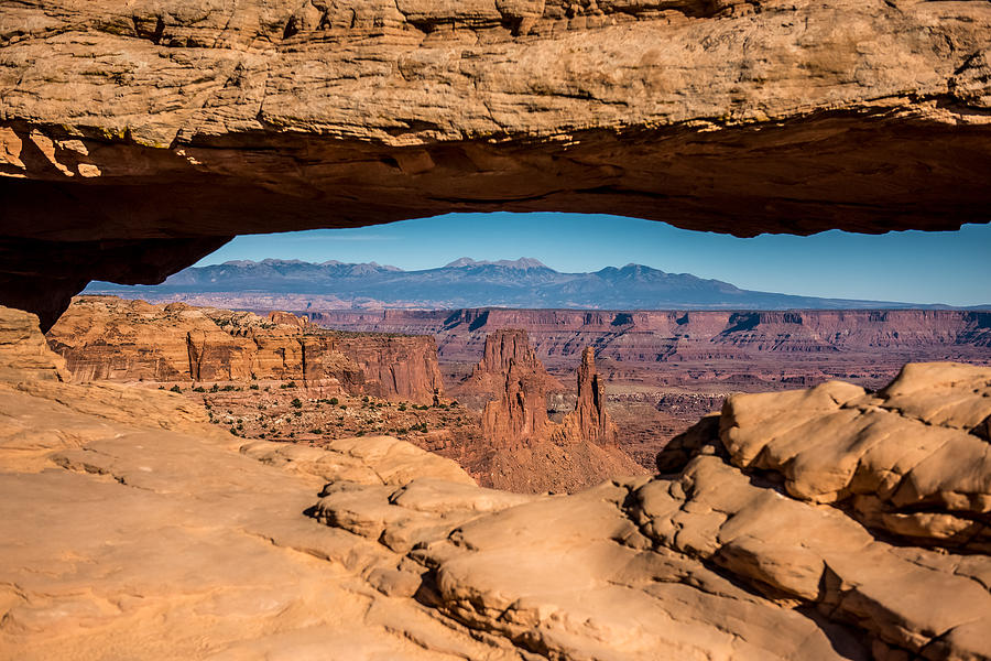 Thru Mesa Arch Photograph by Paul Freidlund