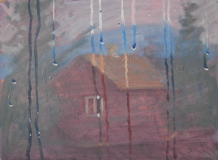 Thru The Window Painting by Len Stomski
