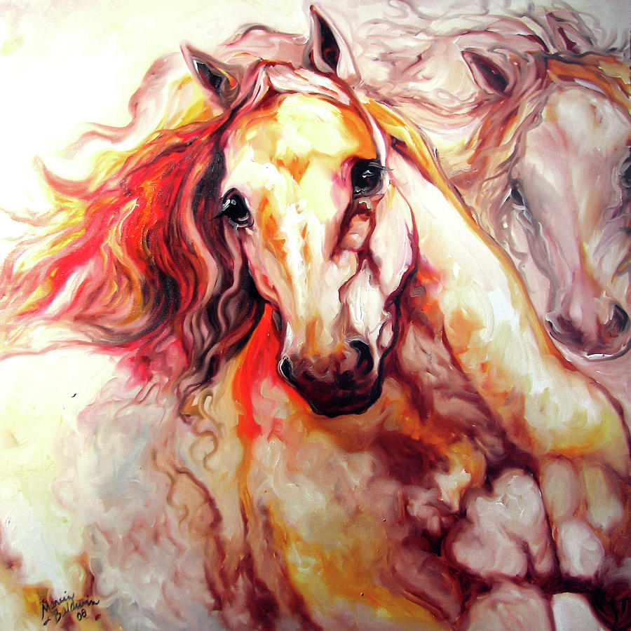 Horse Painting - Thunder 24 by Marcia Baldwin