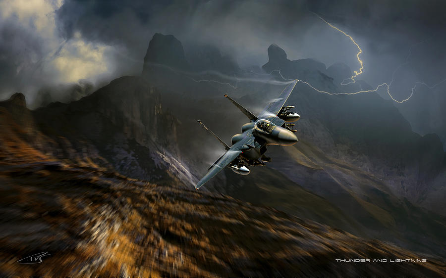 Thunder And Lightning Digital Art by Peter Van Stigt