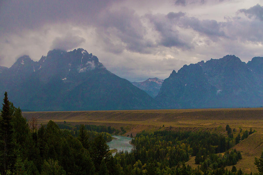 Thunder in the Tetons Photograph by Laddie Halupa