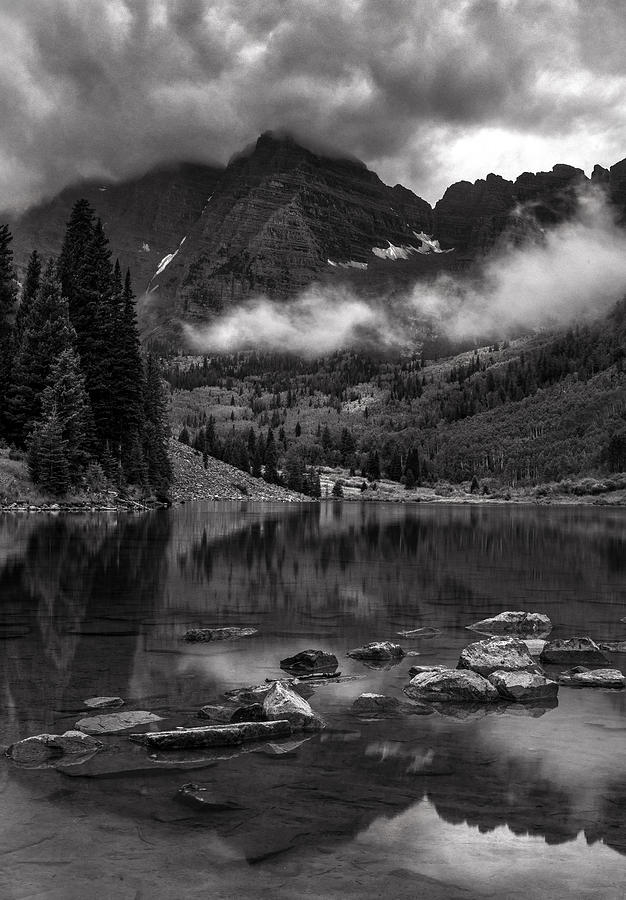 Thunder Rolls on the Maroon Bells    Photograph by TS Photo