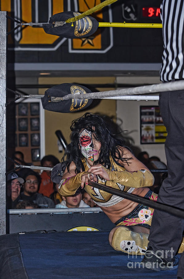 Thunder Rosa Struggling to Fight On Photograph by Jim Fitzpatrick