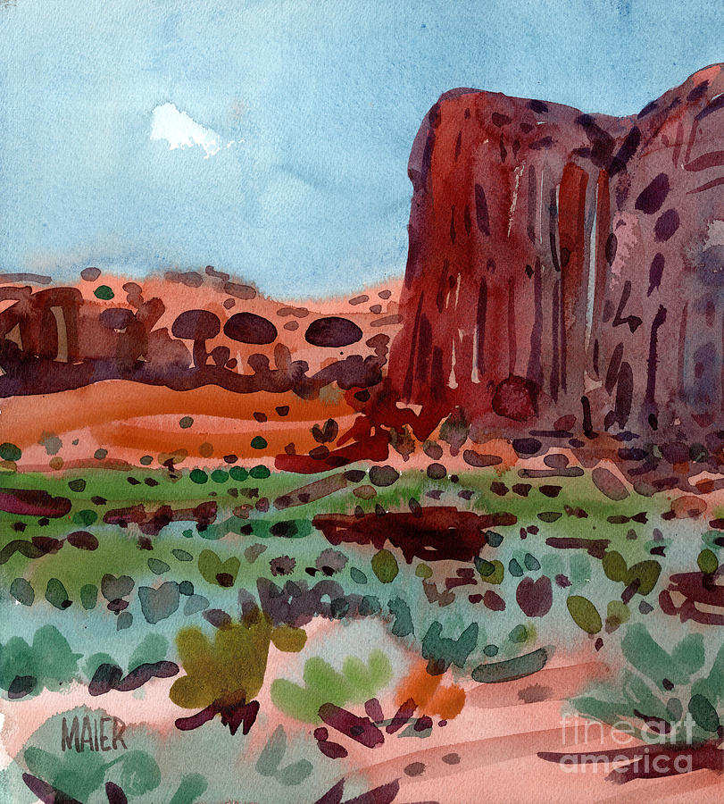 Thunderbird Butte Painting by Donald Maier