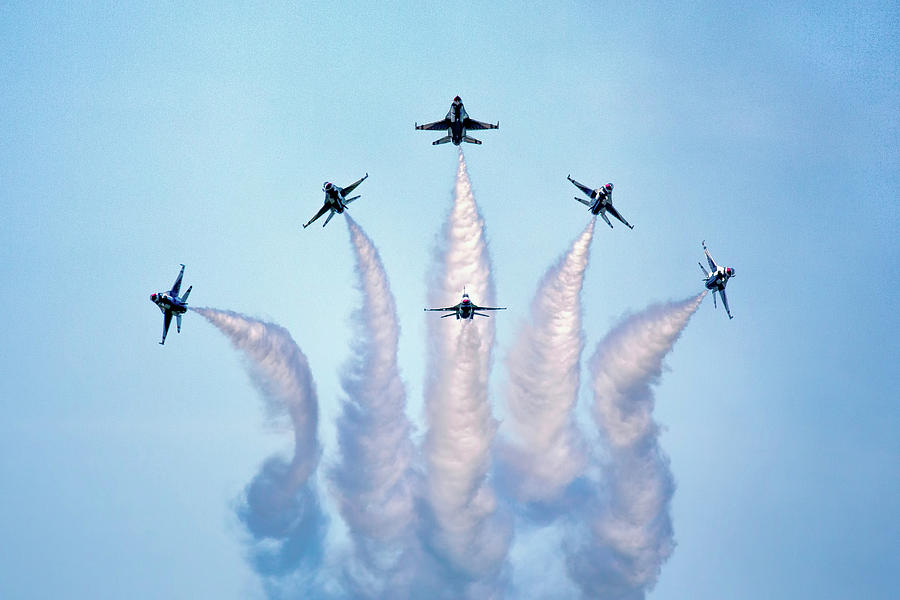 Thunderbirds at Scott Air force Base Photograph by Allen Ahner