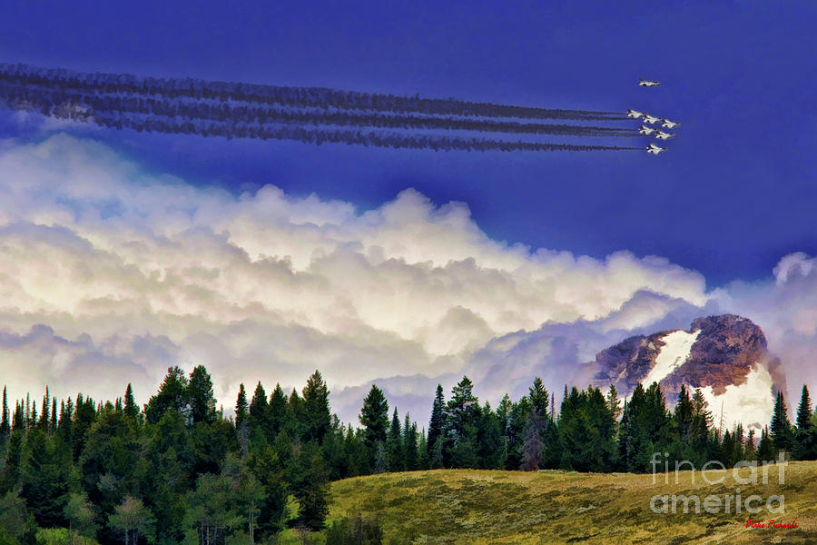 Thunderbirds Buzz The Tetons Photograph by Blake Richards