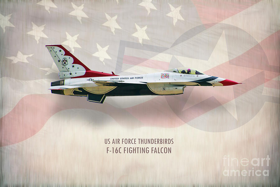 Thunderbirds F-16C Fighting Falcon Digital Art by Airpower Art
