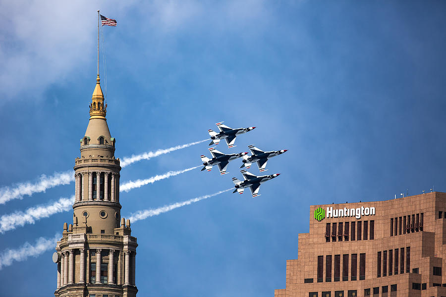 Thunderbirds in Cleveland Photograph by Dale Kincaid