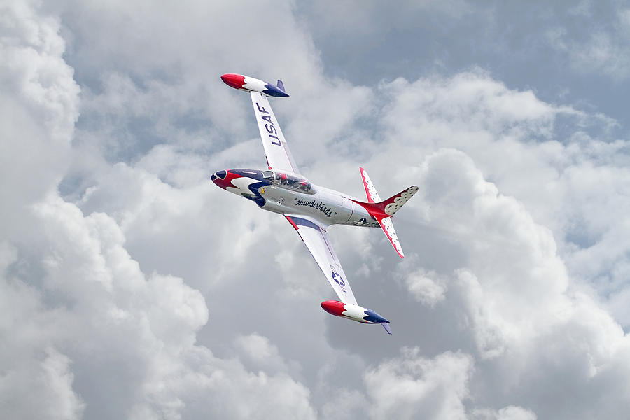 Airplane Photograph - Thunderbirds - T33 by Pat Speirs