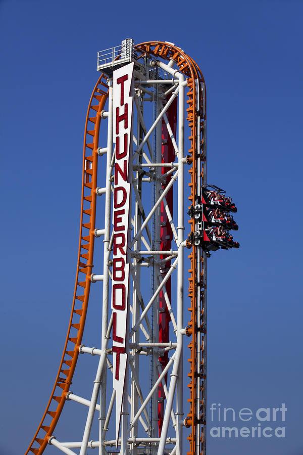 ThunderBolt - Modern Rollercoaster Photograph by Anthony Totah